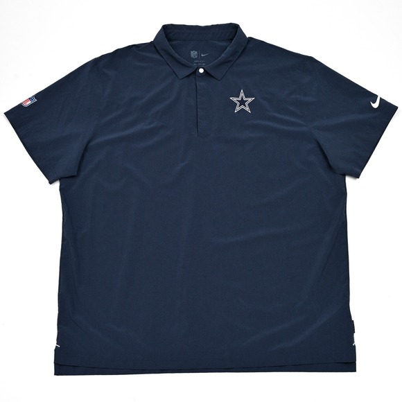 Dallas Cowboys Polo Shirt Size 2XL Blue Short Sleeve Nike On‎ Field Dri Fit NFL - Picture 1 of 10